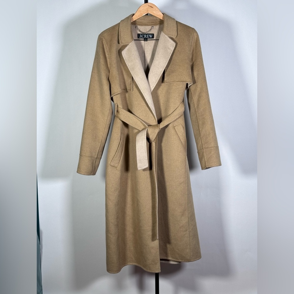 NWOT JCrew Petite Harriet trench coat in double-faced blend - Picture 5 of 7